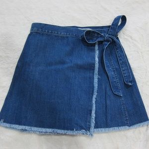 Madewell Denim Wrap Skirt